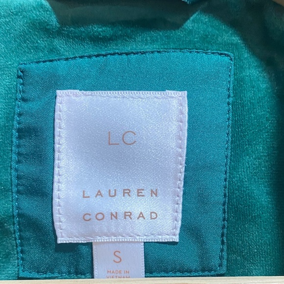 NWT LC Lauren Conrad Teal Faux Leather Jacket - Picture 3 of 9